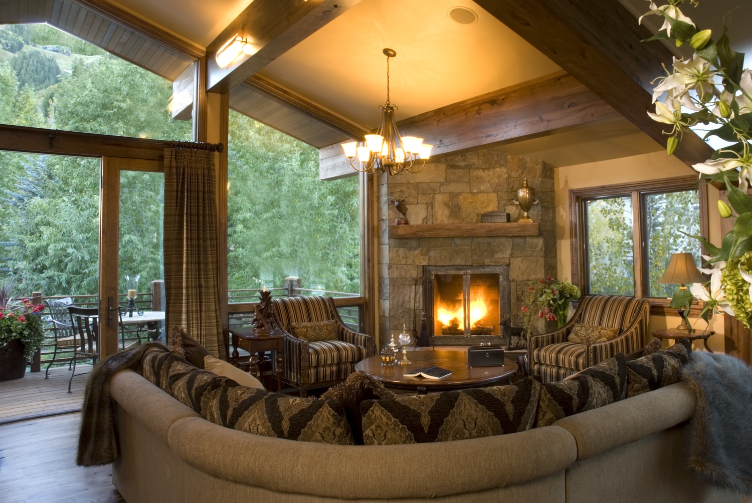 Interior Design Fireplace Frontier Log Homes