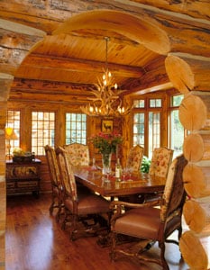Living Room View Frontier Log Homes
