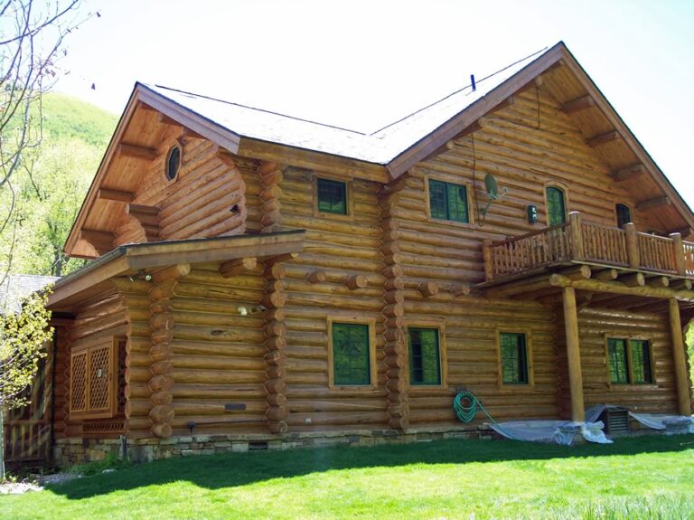 Completed custom log home built by Frontier Log Homes, Montrose Colorado — photo 87