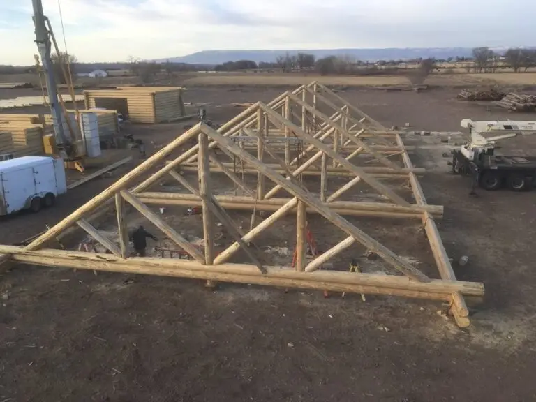 Handcrafted log trusses and componentry by Frontier Log Homes — photo 30
