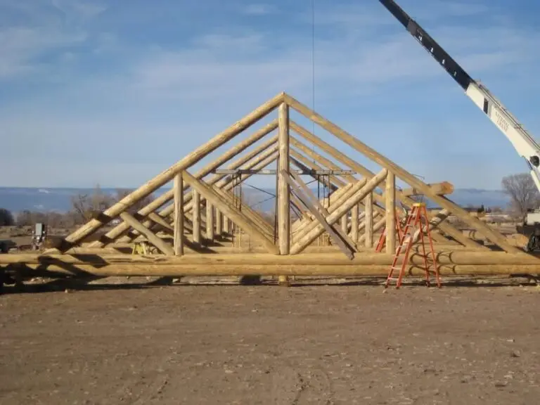 Handcrafted log trusses and componentry by Frontier Log Homes — photo 27