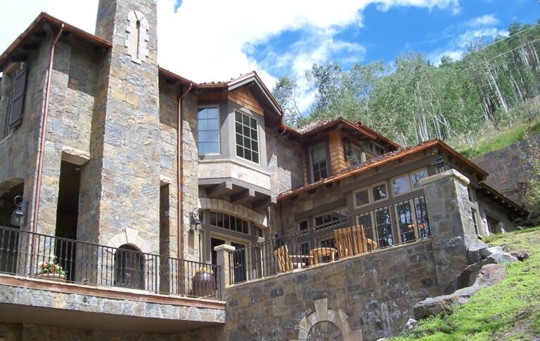 Completed custom log home built by Frontier Log Homes, Montrose Colorado — photo 35