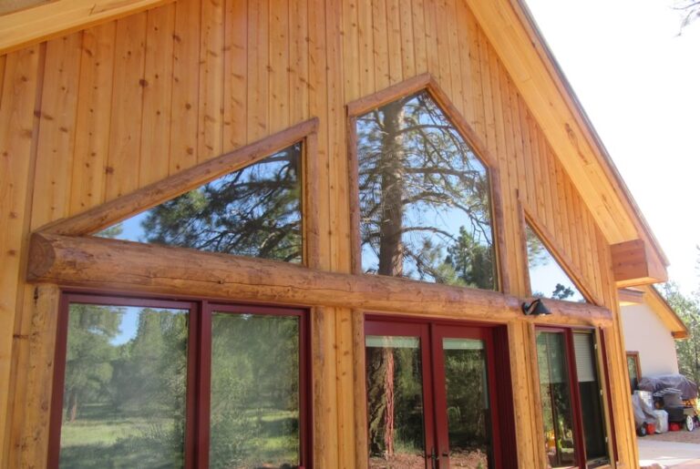 Completed custom log home built by Frontier Log Homes, Montrose Colorado — photo 38