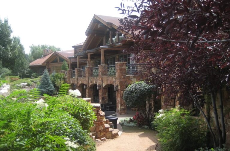 Completed custom log home built by Frontier Log Homes, Montrose Colorado — photo 40