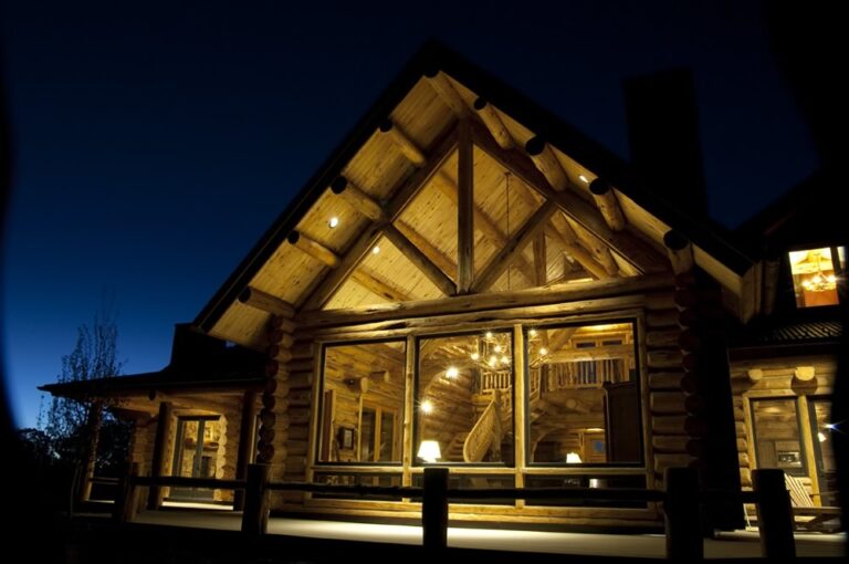 Completed custom log home built by Frontier Log Homes, Montrose Colorado — photo 6