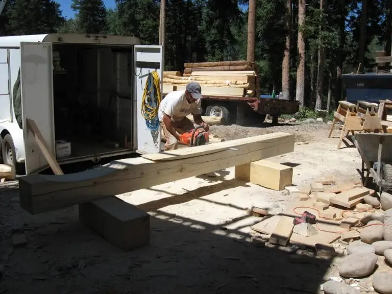 Handcrafted log trusses and componentry by Frontier Log Homes — photo 6