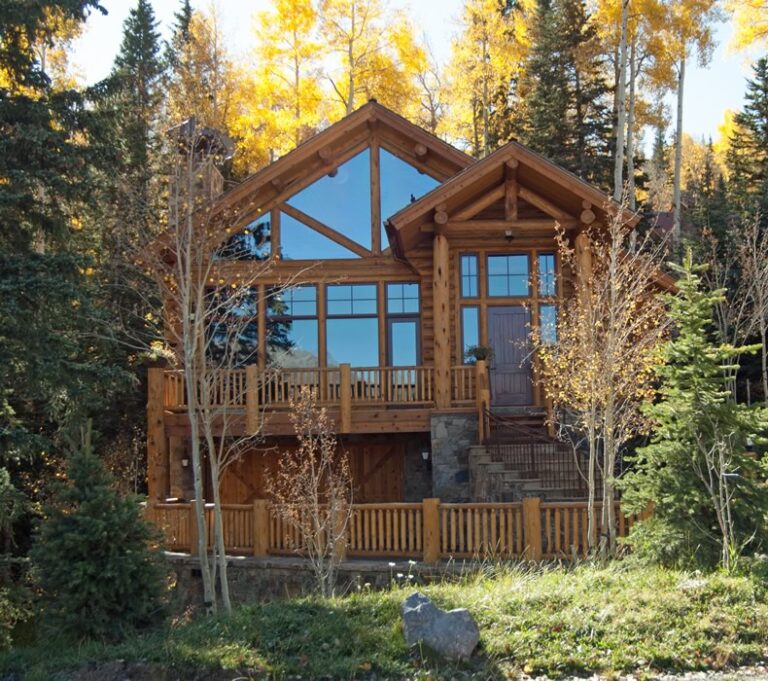 Completed custom log home built by Frontier Log Homes, Montrose Colorado — photo 45