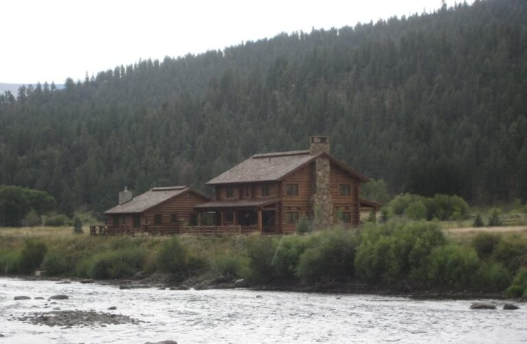 Completed custom log home built by Frontier Log Homes, Montrose Colorado — photo 50