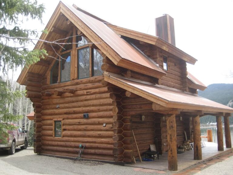 Completed custom log home built by Frontier Log Homes, Montrose Colorado — photo 7