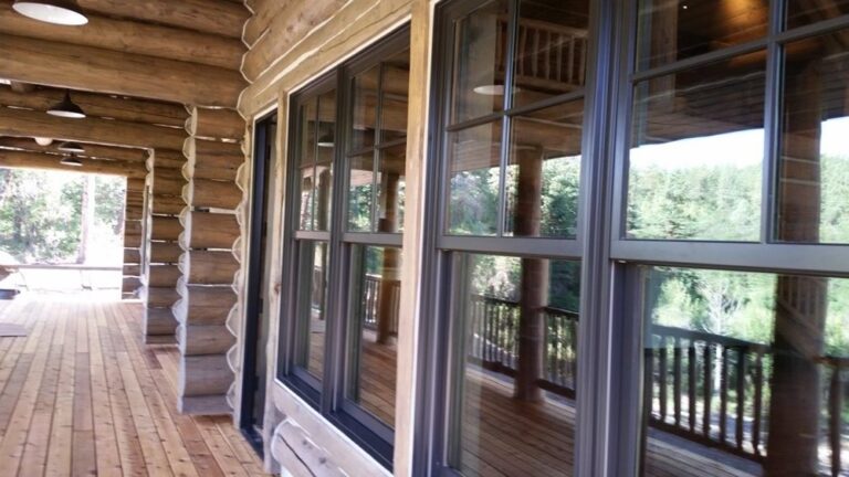 Completed custom log home built by Frontier Log Homes, Montrose Colorado — photo 57