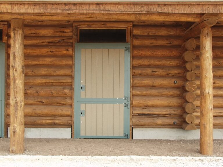 Completed custom log home built by Frontier Log Homes, Montrose Colorado — photo 58