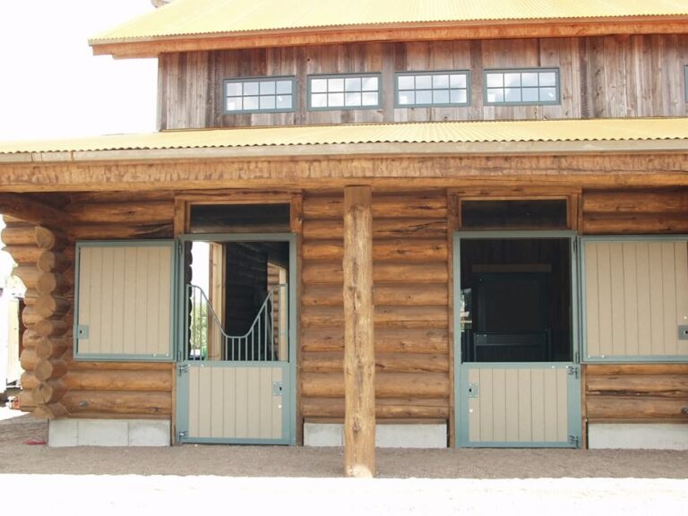 Completed custom log home built by Frontier Log Homes, Montrose Colorado — photo 64