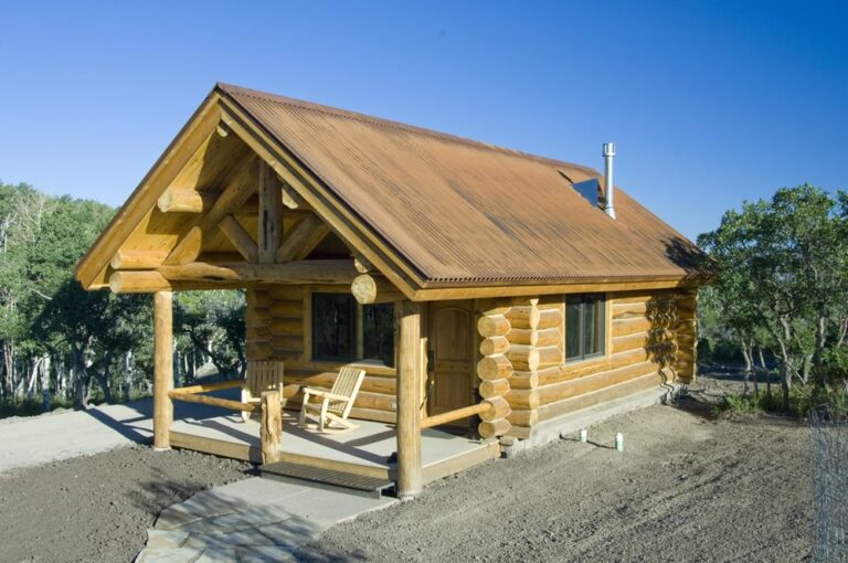 Completed custom log home built by Frontier Log Homes, Montrose Colorado — photo 67