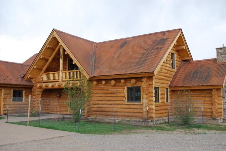 Completed custom log home built by Frontier Log Homes, Montrose Colorado — photo 72