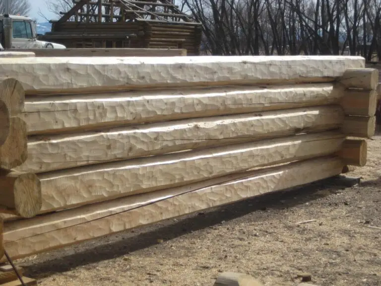 Custom log home under construction by Frontier Log Homes general contractor — photo 17