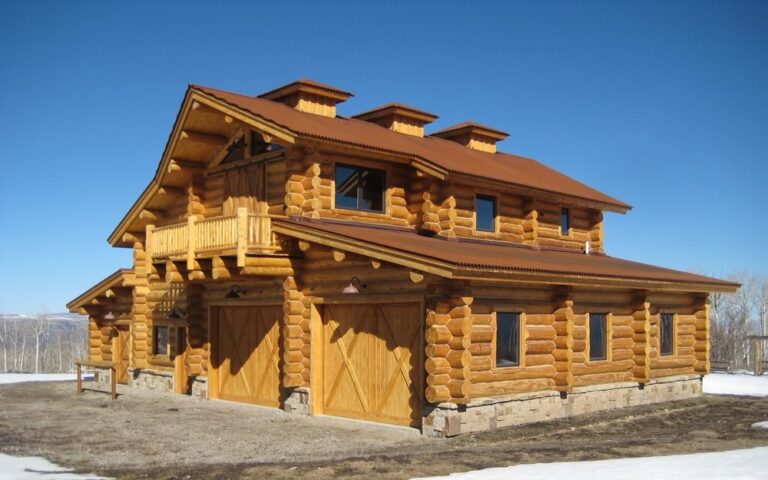 Completed custom log home built by Frontier Log Homes, Montrose Colorado — photo 73