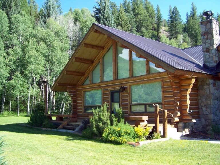 Completed custom log home built by Frontier Log Homes, Montrose Colorado — photo 83