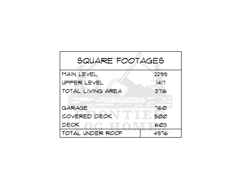 The Colorado — luxury log homes estate floor plan over 3,500 sq ft by Frontier Log Homes — sheet 5
