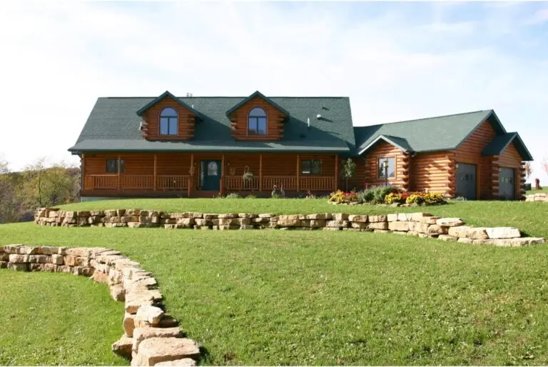 Different log home styles shown on a handcrafted cabin exterior