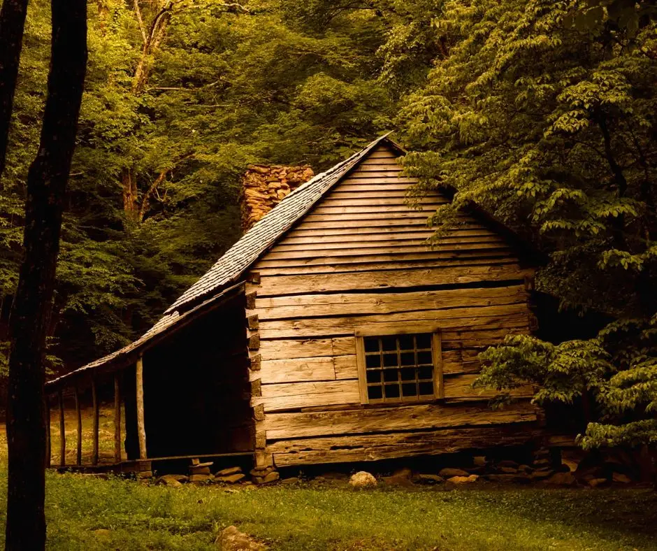 Century-old handcrafted cabin showing how long log homes last